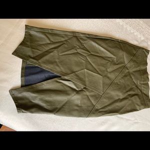 Green Leather Skirt
